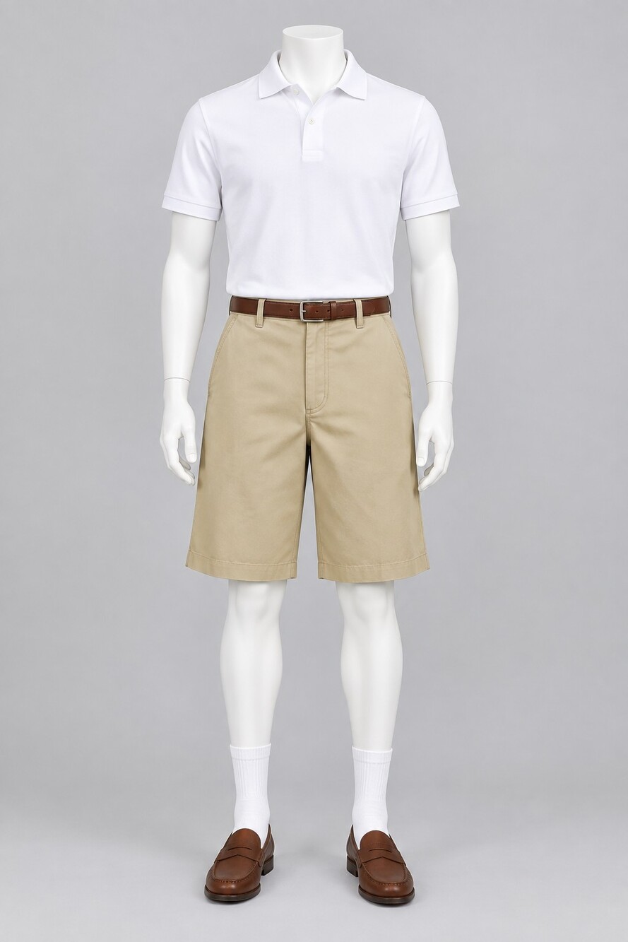 Boys Khaki School Uniform Pants (1 Pair) & Shorts (2 Pair) - Picture 2 of 8